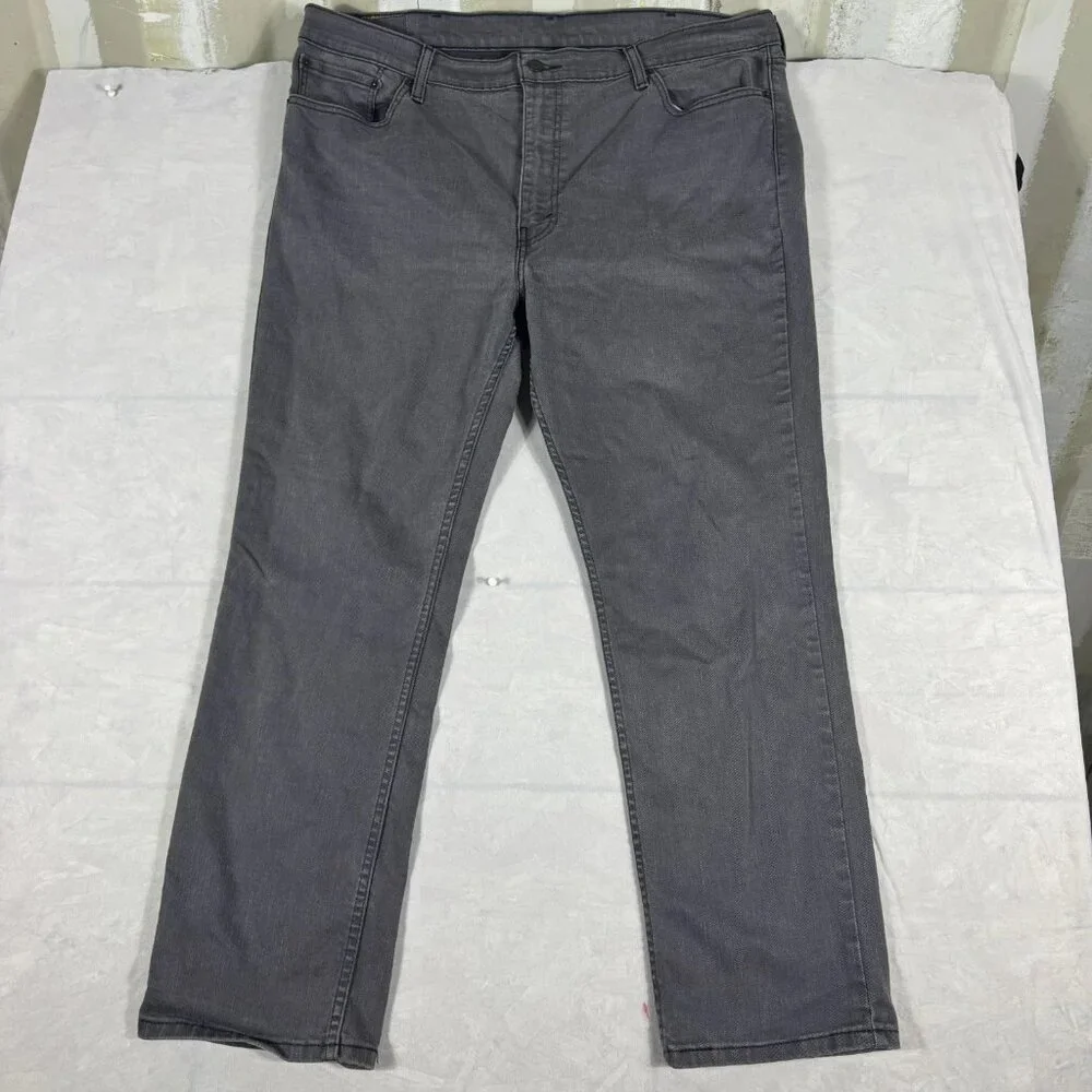 Levi's 511 Straight-Leg Jeans Mens Gray Denim Charcoal Wash Outdoor Size W42 L30